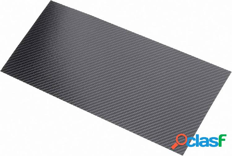 Piastra in carbonio Carbotec (L x L) 340 mm x 150 mm 0.55 mm