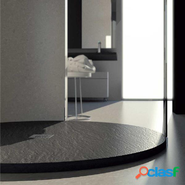 Piatto Doccia tondo 80 cm effetto Ardesia realizzato in
