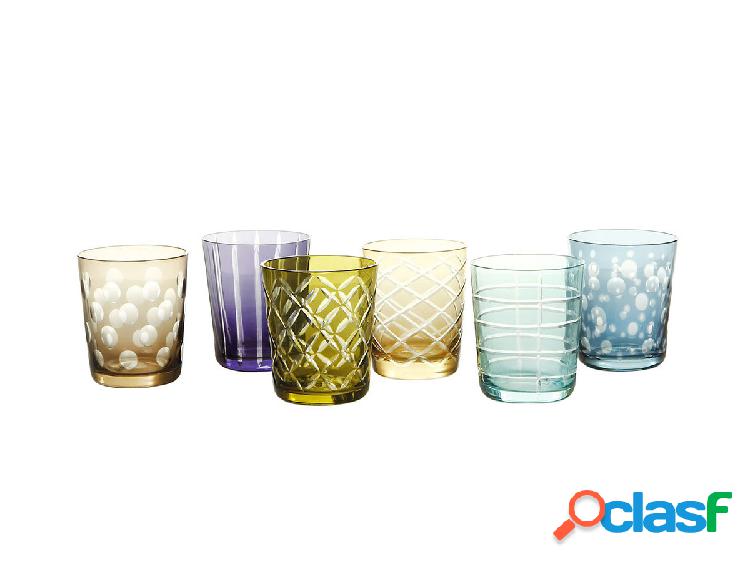 Pols Potten Bicchieri Tumbler Tagli misti - Set di 6 -