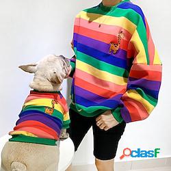 Prodotti per cani T-shirt Abiti abbinati A strisce Animali