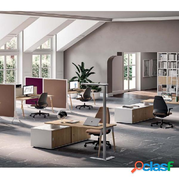 QUADRIFOGLIO OFFICE - Scrivania X3 componibile, configurala