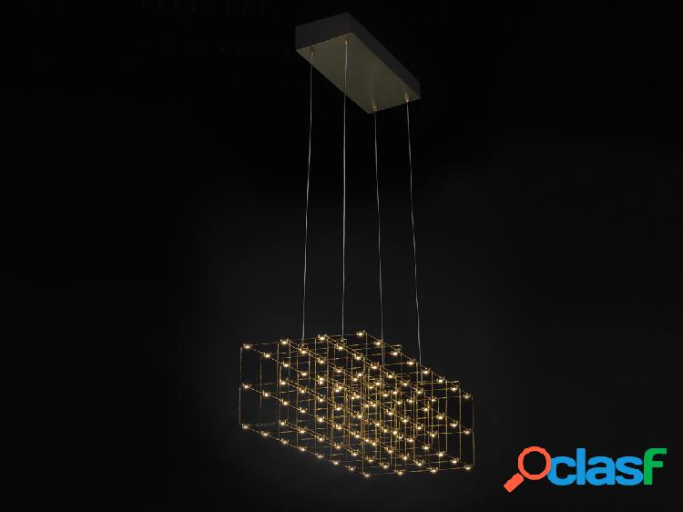 Quasar Cosmos Square Double Lampada a Sospensione Nickel