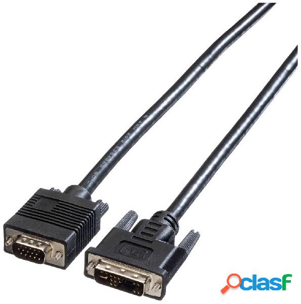 Roline VGA / DVI Cavo Spina VGA 15pin, Spina DVI-A 12+5pol.