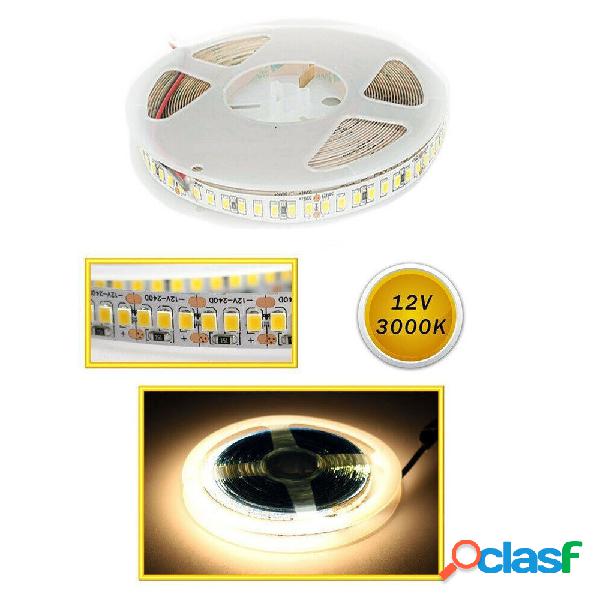 STRISCIA LED SMD 2835 STRIP 5 MT BOBINA LUCE NATURALE CALDA