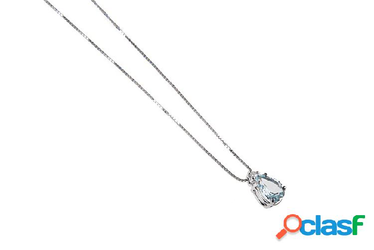 Selezione Zanolli Collana oro 750‰ con acquamarina goccia