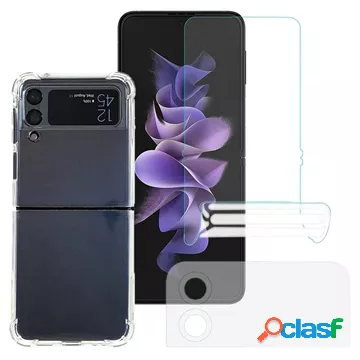 Set di Protezione Saii 3-in-1 per Samsung Galaxy Z Flip4 -
