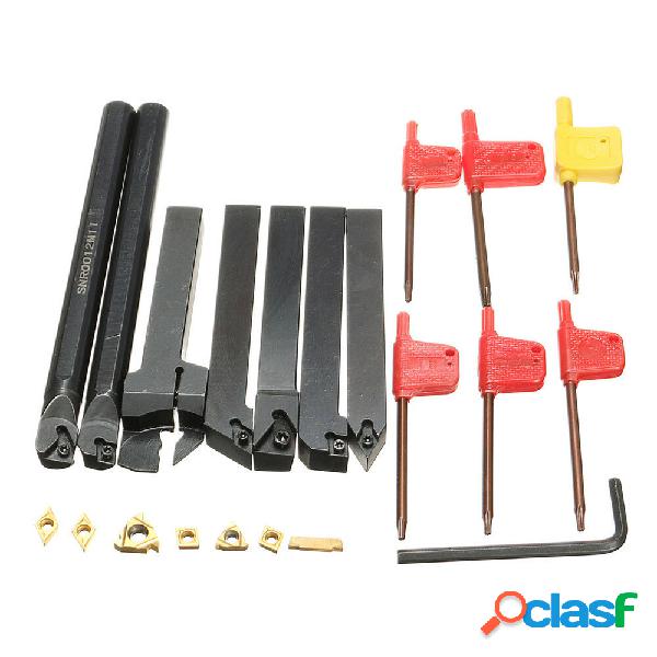 Set di utensili per tornitura da bar con tornio a gambo 7mm
