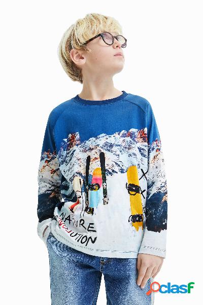 T-shirt da snowboard a maniche lunghe