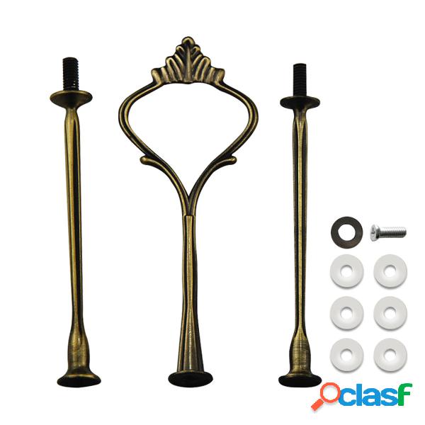 Tier Cake Cupcake Piatto Oro Stand Rack Raccordi Maniglia