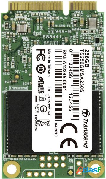 Transcend 230S 256 GB Memoria SSD interna mSATA mSATA