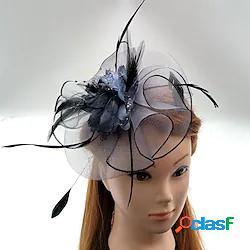 Tulle / Pelle / A rete fascinators / berretto / Copricapo