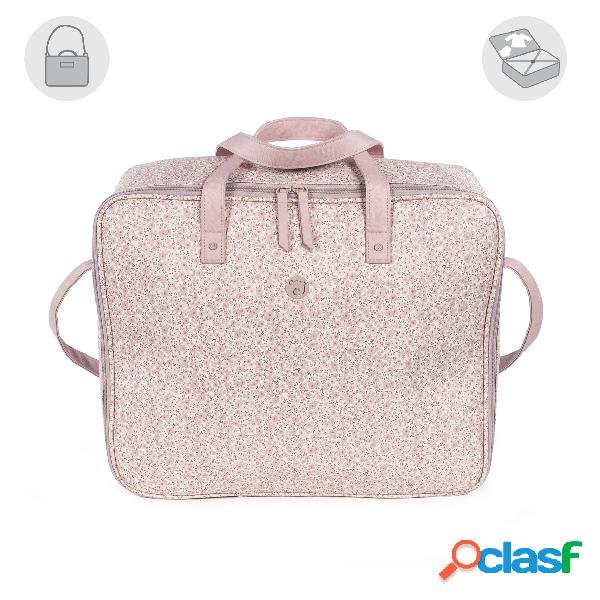 Valigia Baby Pasito A Pasito Flower Mellow in Ecopelle Rosa