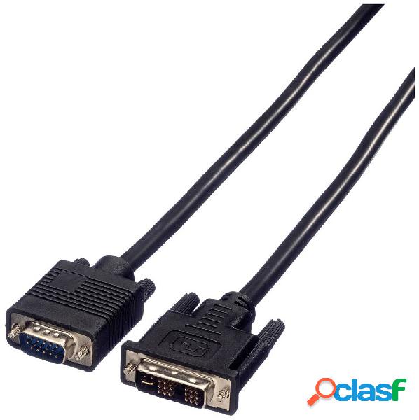 Value VGA / DVI Cavo Spina VGA 15pin, Spina DVI-A 12+5pol.
