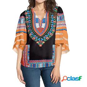 Women's Blouse Graphic Patterned Daily Weekend Bohemian