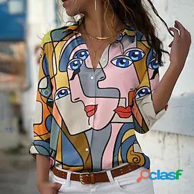 Women's Blouse Portrait Daily Weekend Portrait Long Sleeve
