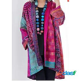 Womens Coat Casual Jacket Classic Style Ethnic Casual St.