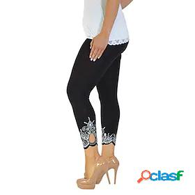 Womens Crop Trousers Simple Casual Classic Mid Waist Weekend