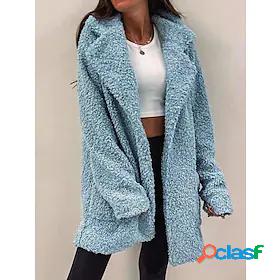 Womens Sherpa jacket Pocket Comtemporary Stylish Casual