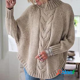 Women's Sweater Pullover Jumper Jumper Cable Knit Knitted