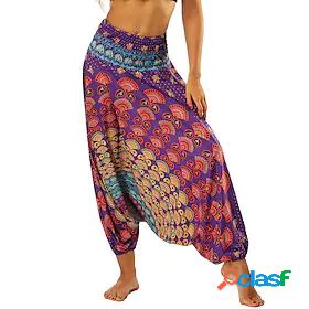 Womens Sweatpants Baggy Trousers Fashion Hippie Gypsy Mid