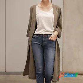 Womens Trench Coat UV Protection Casual Streetwear Street