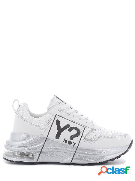 Ynot? Sneakers Aria in pelle con lacci e zeppa, YNP1605 01 -