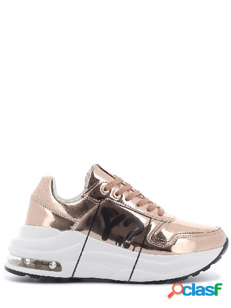 Ynot? Sneakers Aria in pelle con lacci e zeppa, YNP1605 02 -