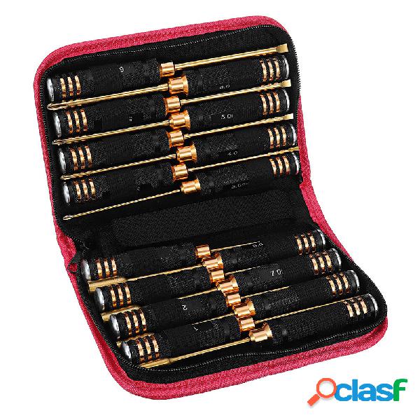 Yunzhong 16Pcs Hex Phillips Vite Dado piatto cacciavite