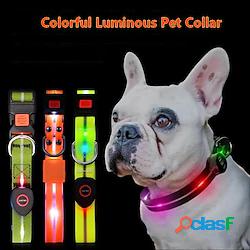 collare per cani a led ricaricabile usb con luce fino a 2,5