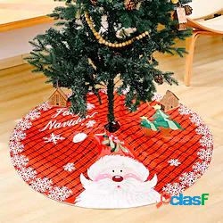 decorazioni babbo natale fiocco di neve plaid gonna albero