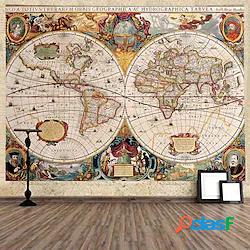 mappa del mondo arazzo da parete arte decorazione coperta