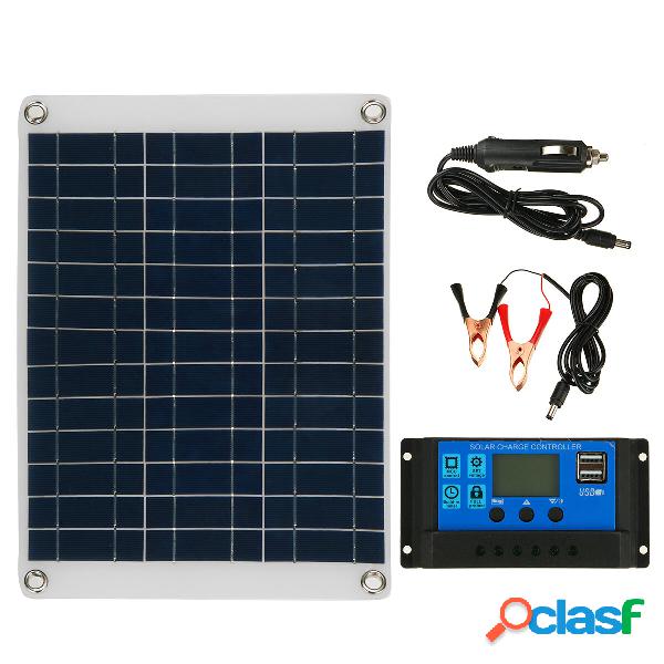 20W 12V/5V Kit Pannello Policristallino solare Batteria