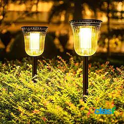 2/1 pz luci di percorso solari outdoor garden landscape path