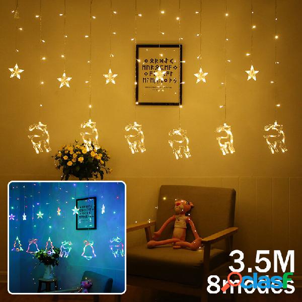 3.5M 138LED Tenda Fairy Light 8 modalità Stringa da parete