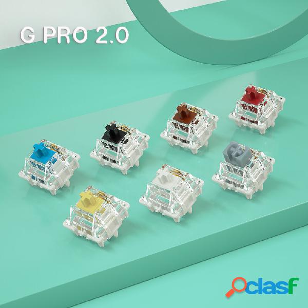 35 Pcs Gateron Pro 2.0 RGB SMD Interruttori Giallo Argento