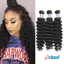 3pc un taglio dei capelli vergini fasci onda profonda