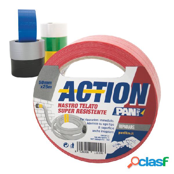 ACTION TAPE 50x10 mmxmt Nastro telato multiuso bianco.