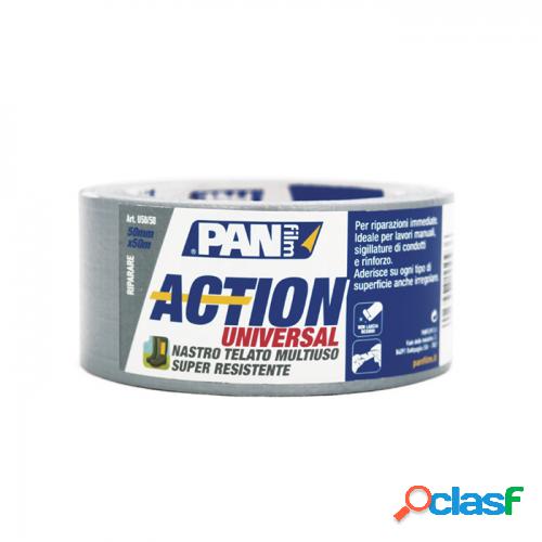 Action universal mm 50x25 mt bianco. Nastro telato multiuso,