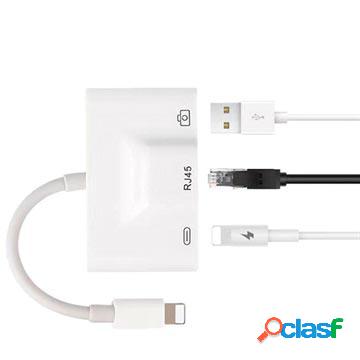 Adattatore di rete da Lightning a RJ 45 Ethernet 3 in 1 con
