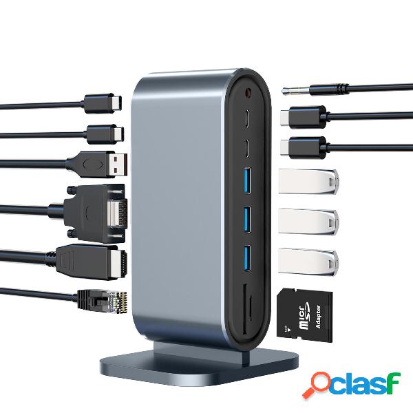 Adattatore per docking station hub USB-C 13 in 1 con 1 * USB