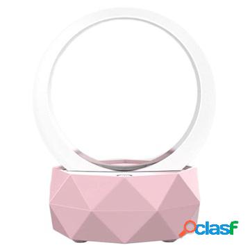 Altoparlante Bluetooth con piccola lampada notturna - rosa