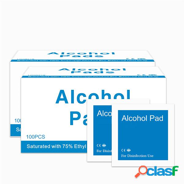 Bakeey 100Pcs 3 * 6cm 75% Alcool Wet Wipe Disinfezione usa e