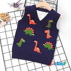 Bambino Da ragazzo Felpa Senza maniche Animali Dinosauro Blu