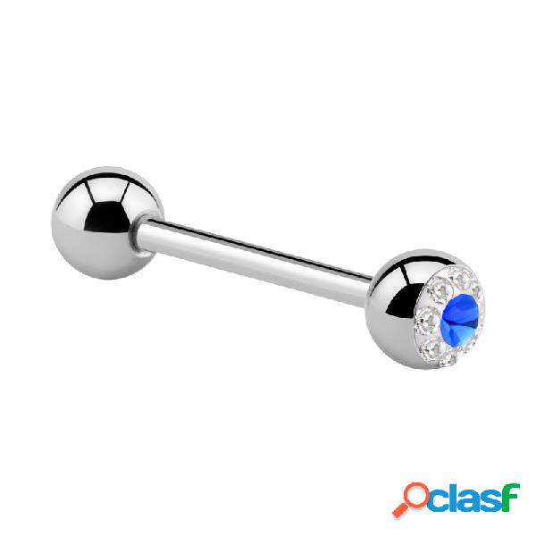 Barbell con pallina Crystaline Chirurgico acciaio 316L