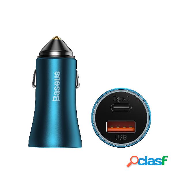 Baseus 60W 2-Port USB Caricabatteria per auto Dual 30W QC3.0