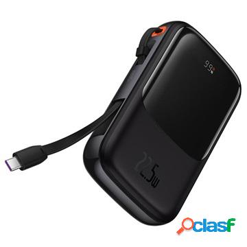 Baseus Qpow Pro Power Bank con cavo USB-C - 10000 mAh - Nero