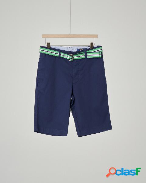 Bermuda chino blu con cintura 10-12 anni