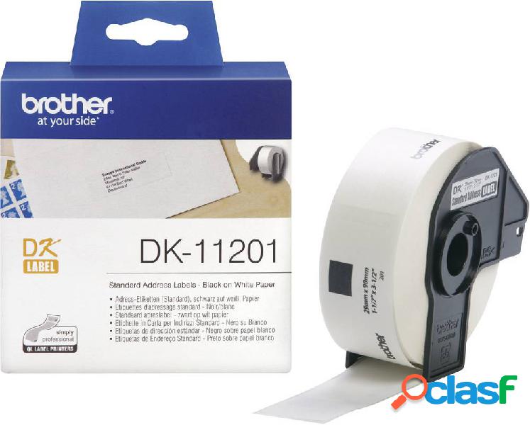 Brother DK11201 Rotolo di etichette 90 x 29 mm Carta Bianco
