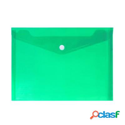Busta Scatto formato A4 semitrasparente con bottone verde