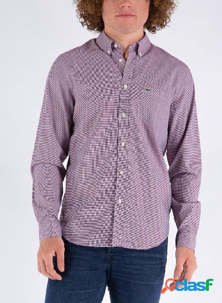 CAMICIA IN POPELINE DI COTONE A QUADRI